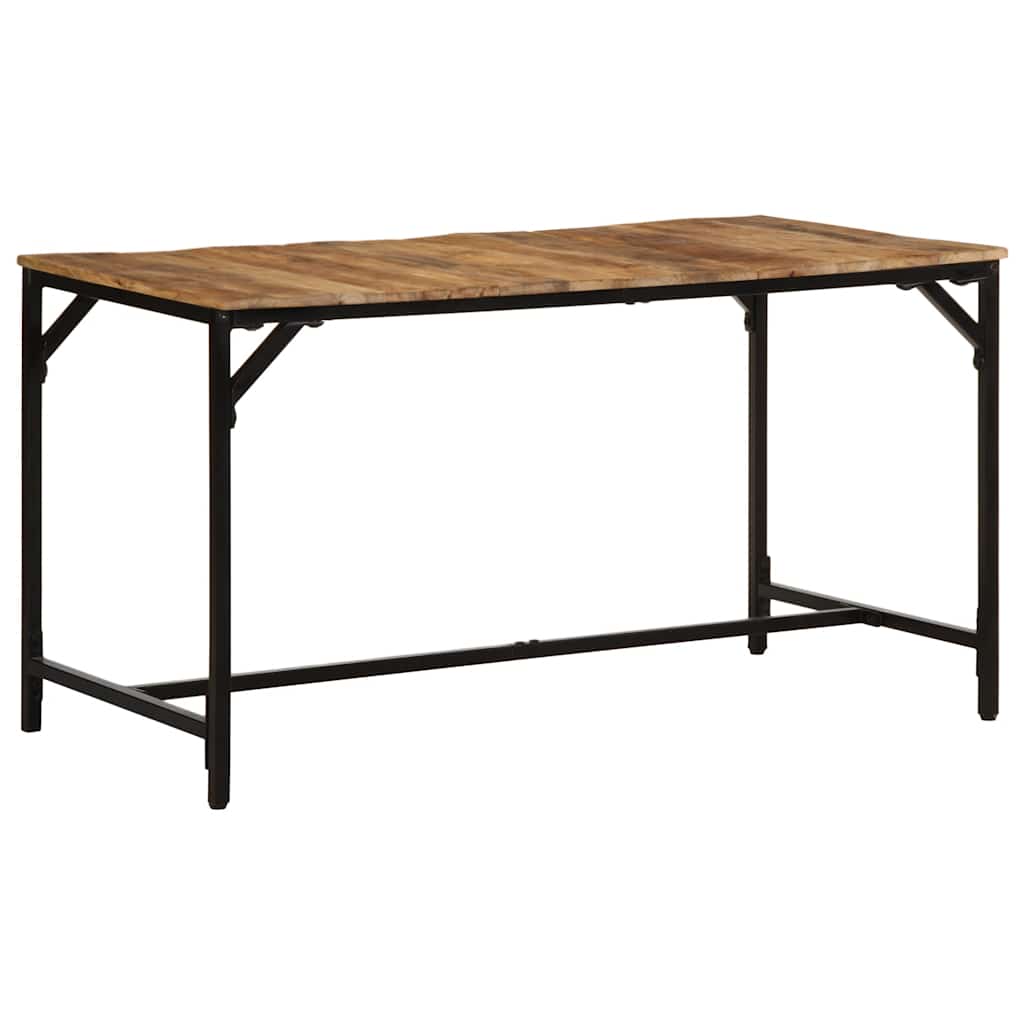 Mesa de jantar 140x70x75 cm madeira de mangueira maciça áspera