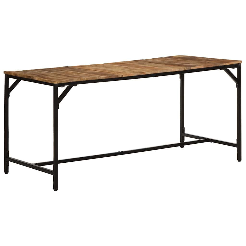 Mesa de jantar 160x80x75 cm madeira de mangueira maciça áspera