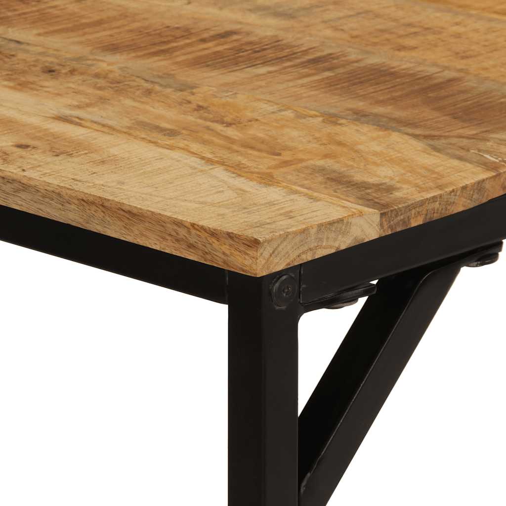 Mesa de jantar 160x80x75 cm madeira de mangueira maciça áspera