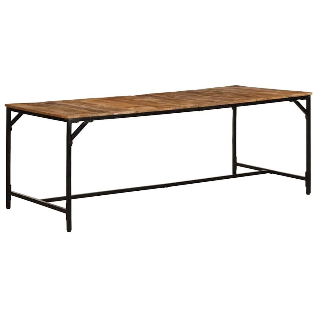 Mesa de jantar 200x100x75 cm madeira de mangueira maciça áspera