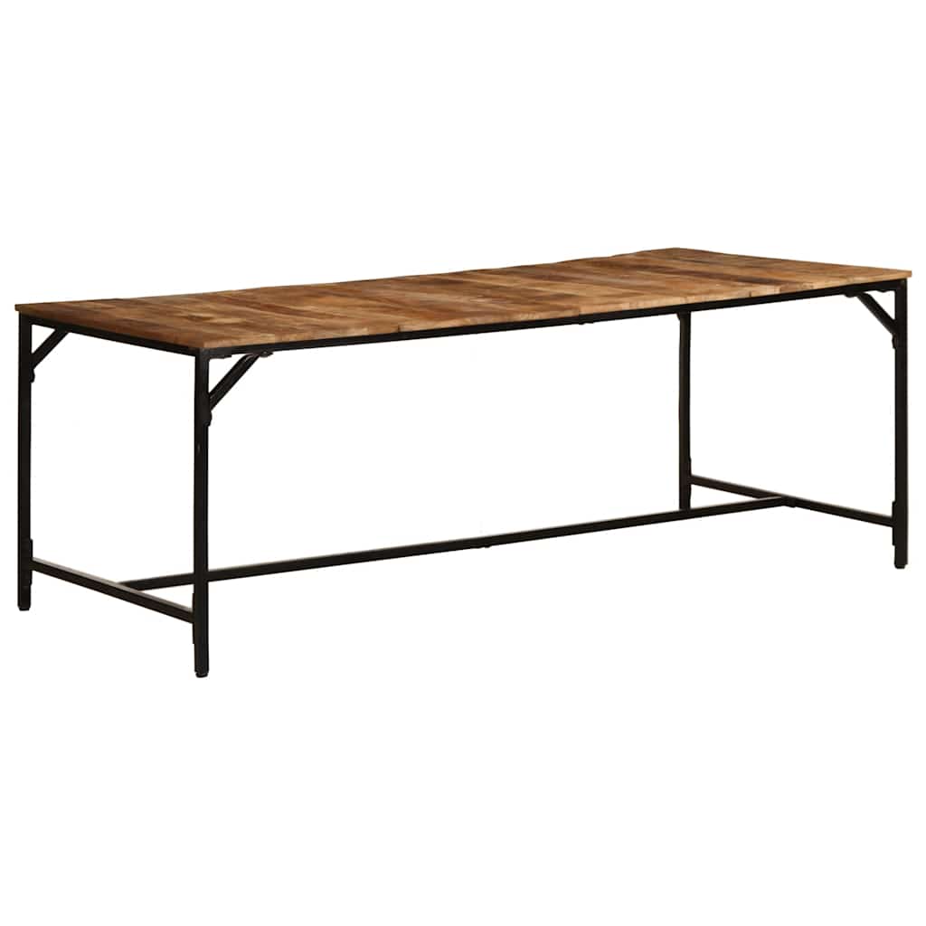 Mesa de jantar 200x100x75 cm madeira de mangueira maciça áspera