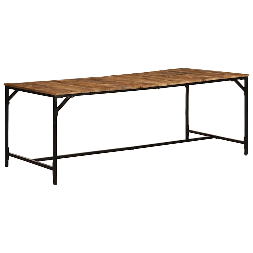 Mesa de jantar 200x100x75 cm madeira de mangueira maciça áspera