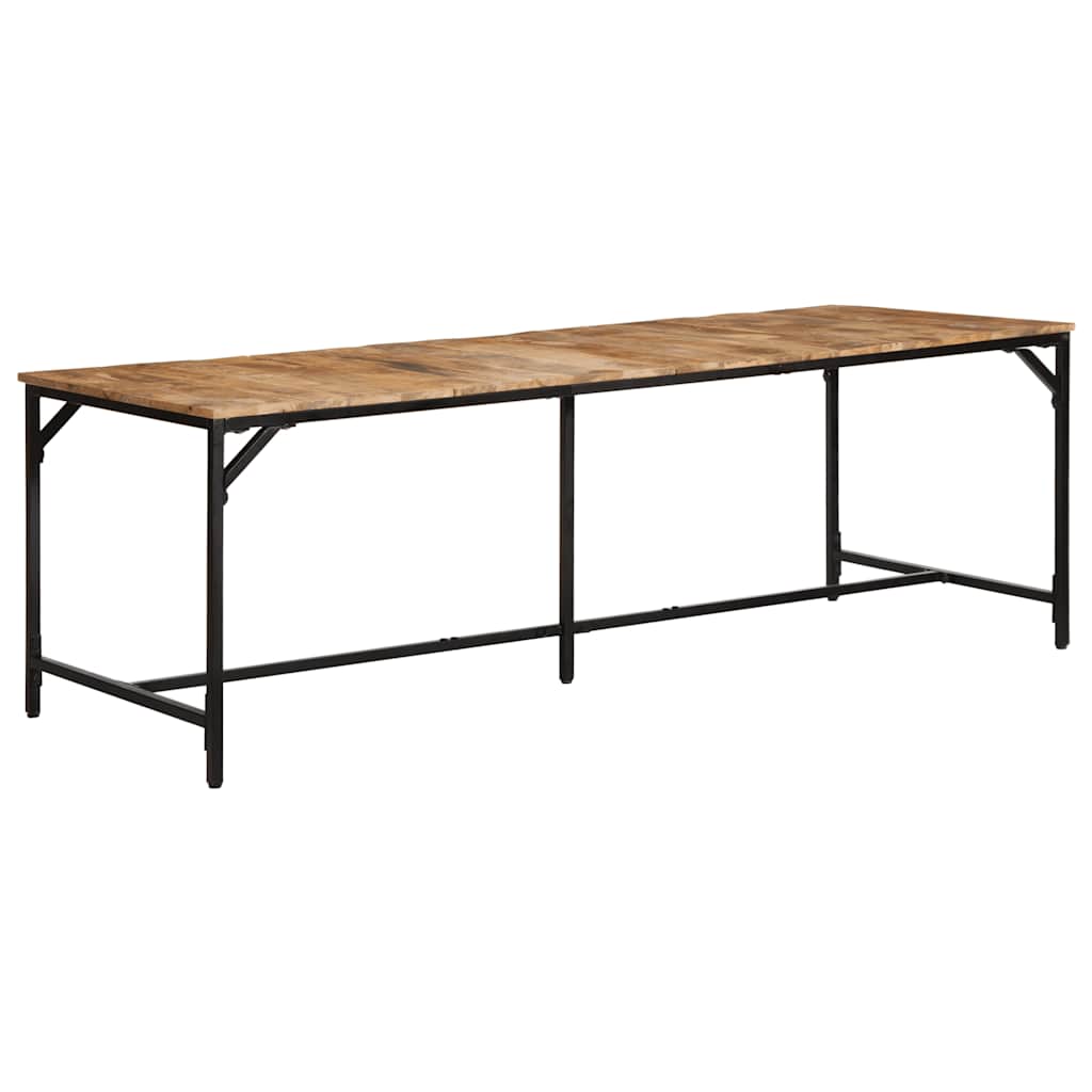 Mesa de jantar 220x90x75 cm madeira de mangueira maciça áspera