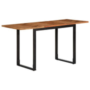 Mesa de jantar 140x70x75 cm madeira maciça de acácia