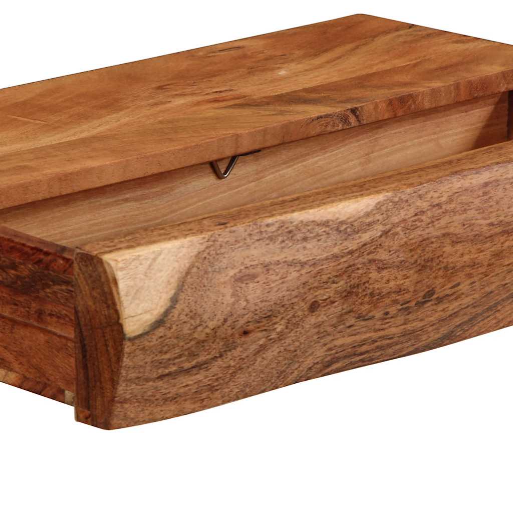 Prateleiras parede 2 pcs 40x17x8 cm madeira de acácia maciça