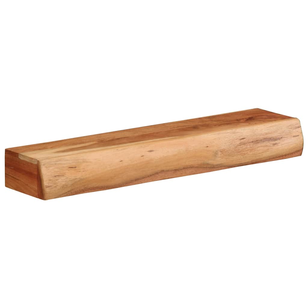Prateleiras parede 2 pcs 60x17x8 cm madeira de acácia maciça