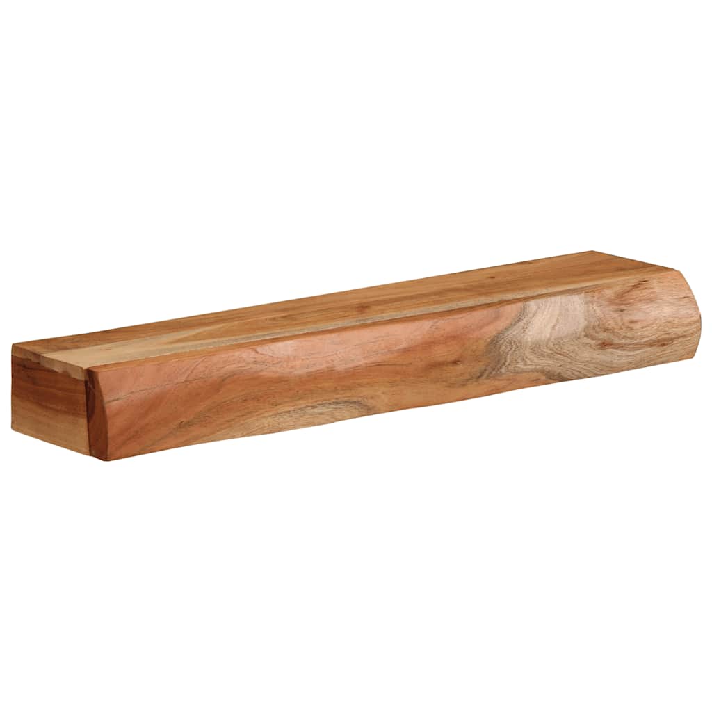 Prateleiras parede 2 pcs 60x17x8 cm madeira de acácia maciça