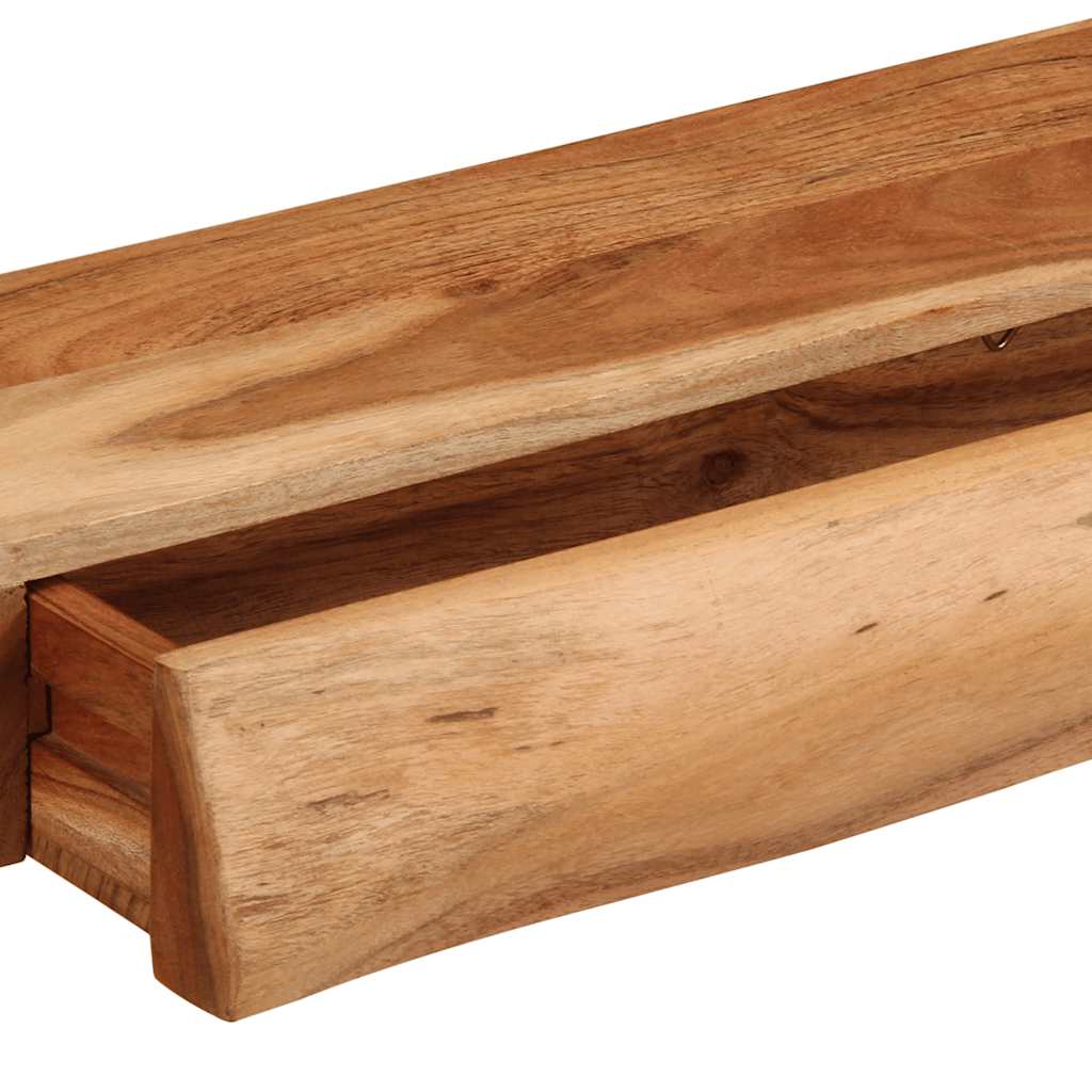 Prateleiras parede 2 pcs 60x17x8 cm madeira de acácia maciça