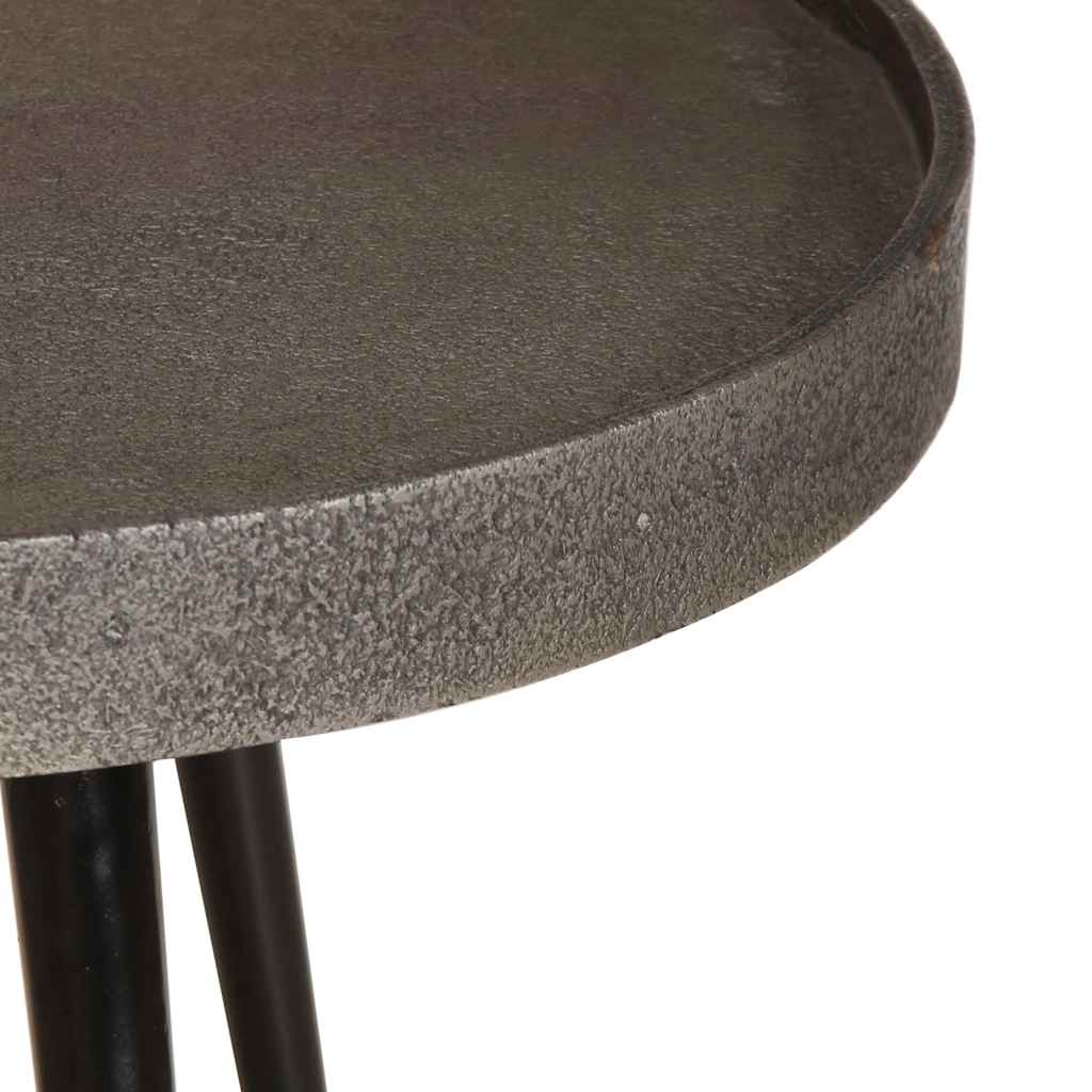 Mesas de centro 2 pcs derivados de madeira prateado