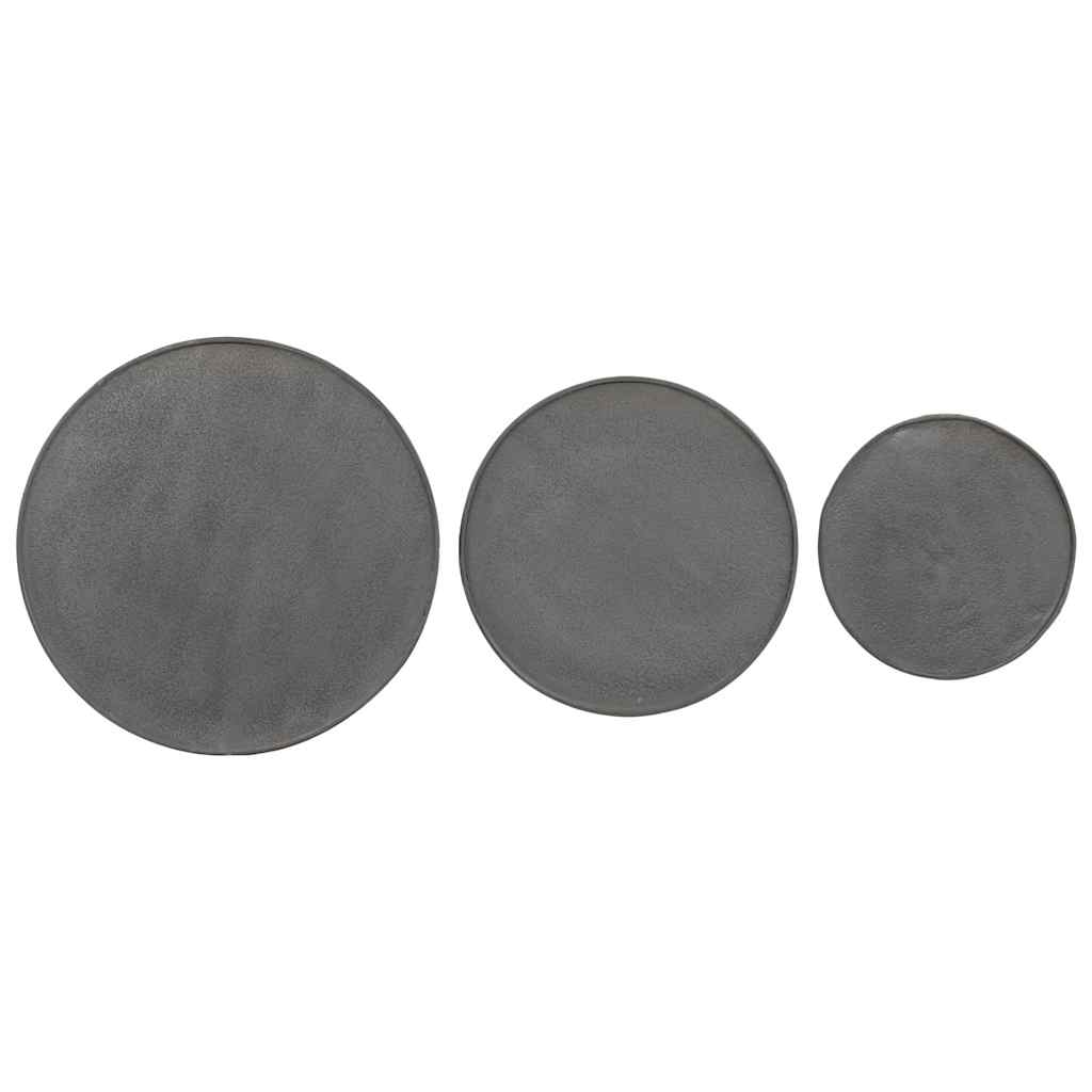 Mesas de centro 3 pcs derivados de madeira preto