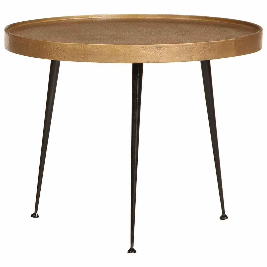 Mesas de centro 3 pcs derivados de madeira dourado