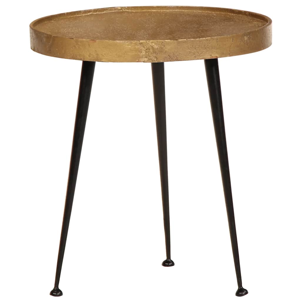 Mesas de centro 3 pcs derivados de madeira dourado