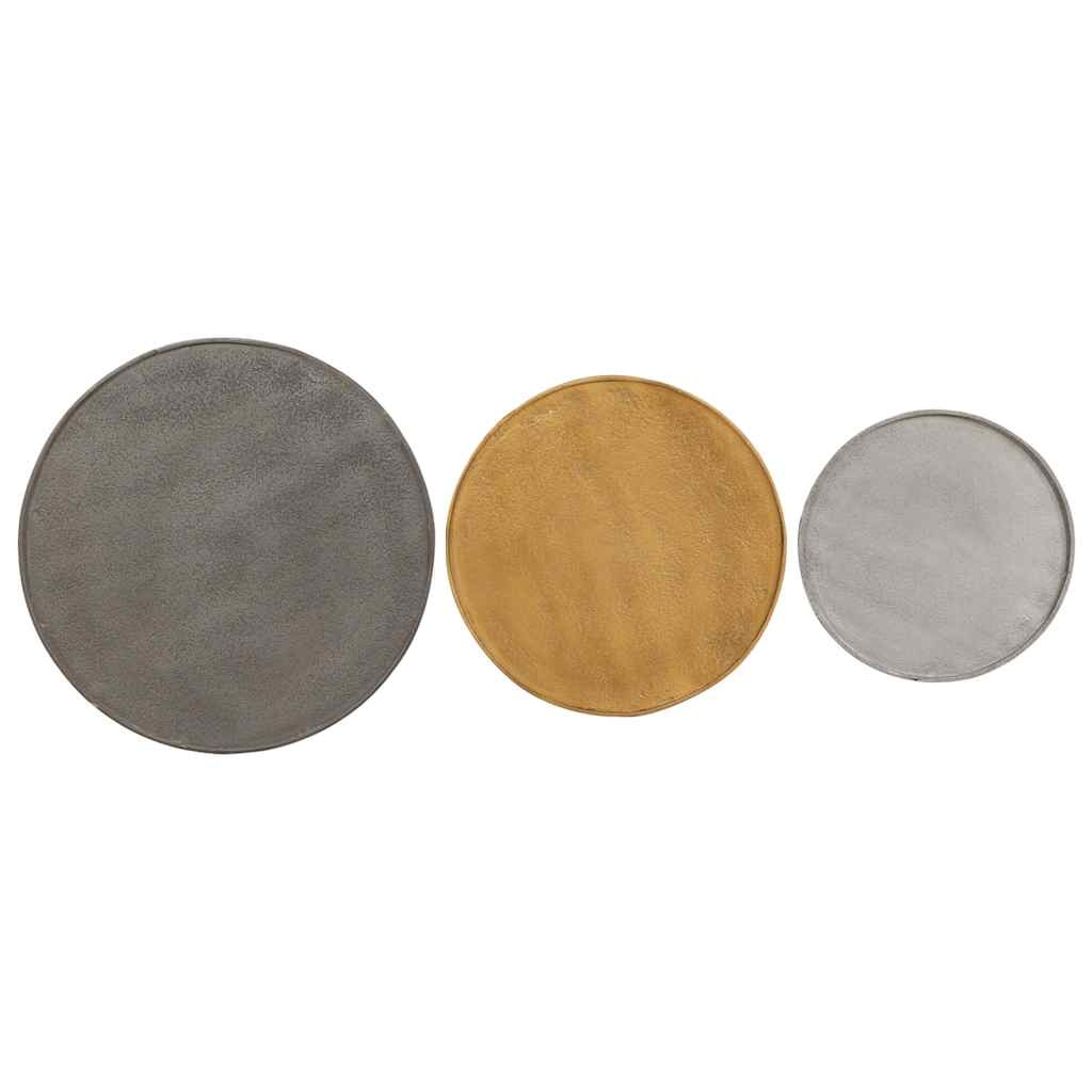 Mesas de centro 3 pcs derivados de madeira multicor