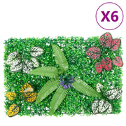   Vedação de plantas artificiais 6 pcs 40x60 cm verde