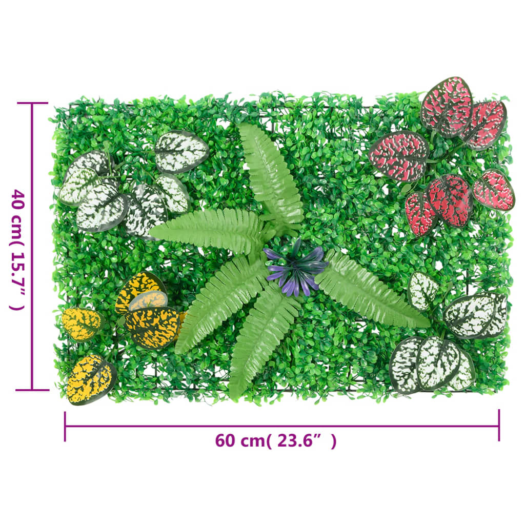  Vedação de plantas artificiais 6 pcs 40x60 cm verde