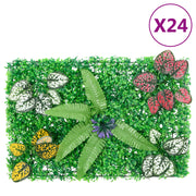   Vedação de plantas artificiais 24 pcs 40x60 cm verde