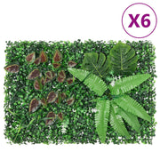   Vedação de plantas artificiais 6 pcs 40x60 cm verde