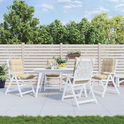 Almofadões cadeira encosto baixo 4 pcs tecido oxford bege