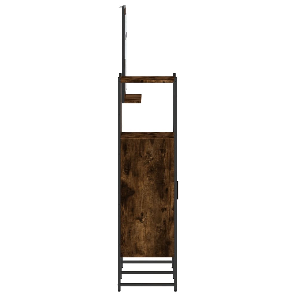 3 pcs conjunto móveis WC derivados de madeira carvalho fumado