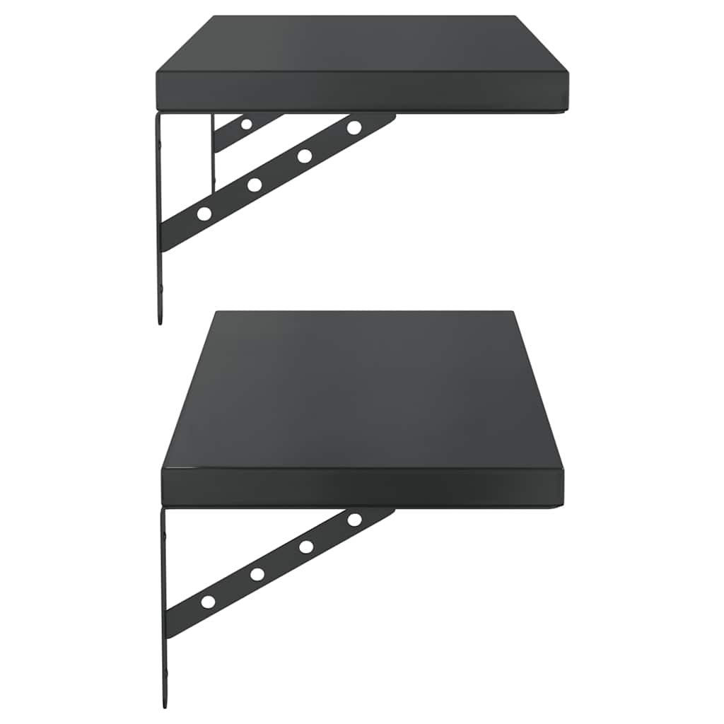 Prateleiras de parede 2 pcs 75x30 cm aço inoxidável prateado
