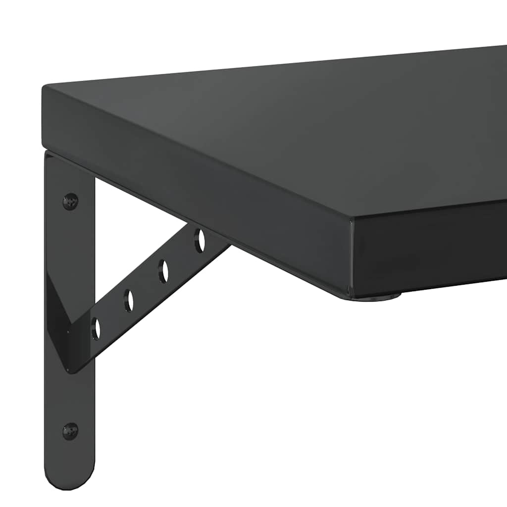 Prateleiras de parede 2 pcs 75x30 cm aço inoxidável prateado