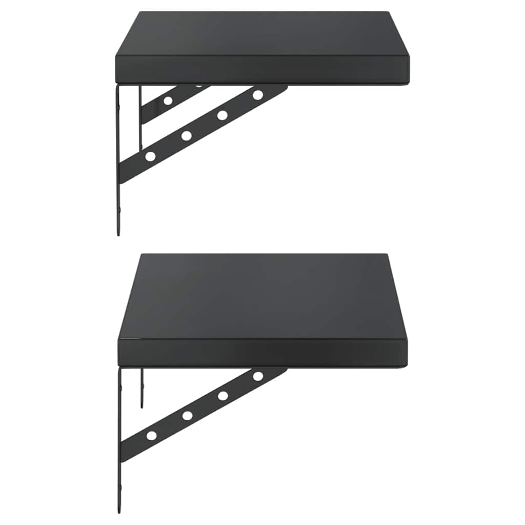 Prateleiras de parede 2 pcs 50x30 cm aço inoxidável prateado