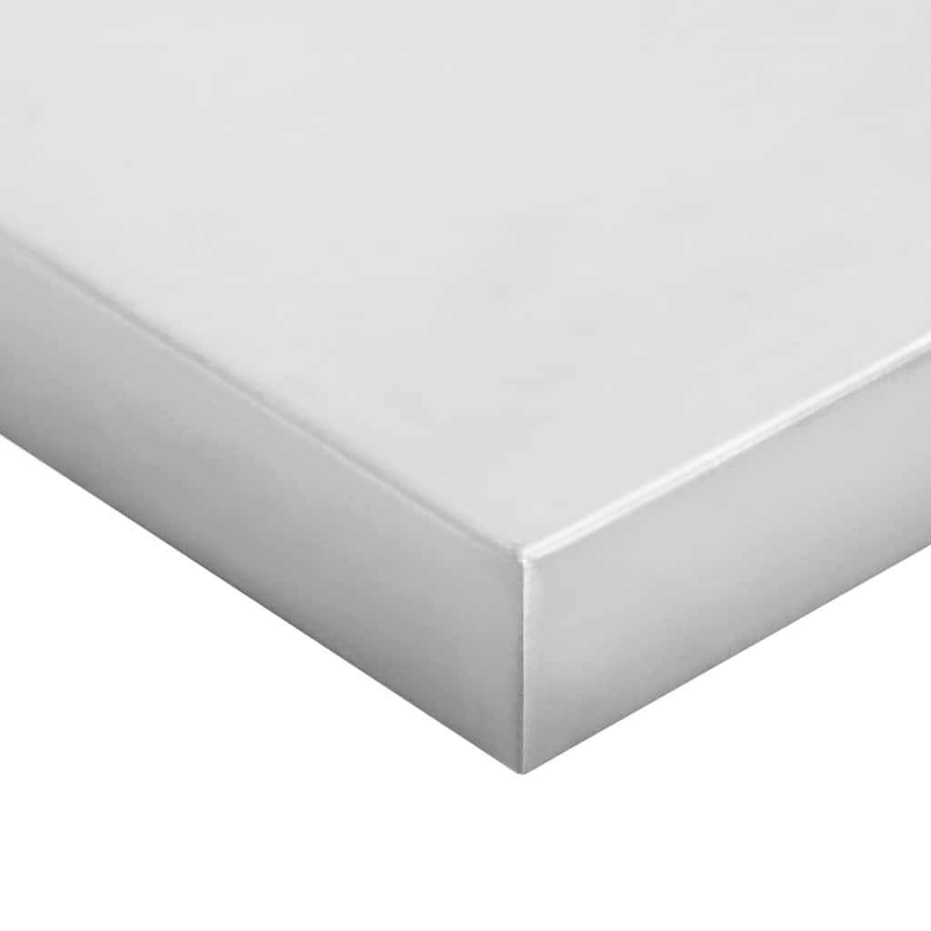 Prateleiras de parede 2 pcs 50x23,5x3cm aço inoxidável prateado