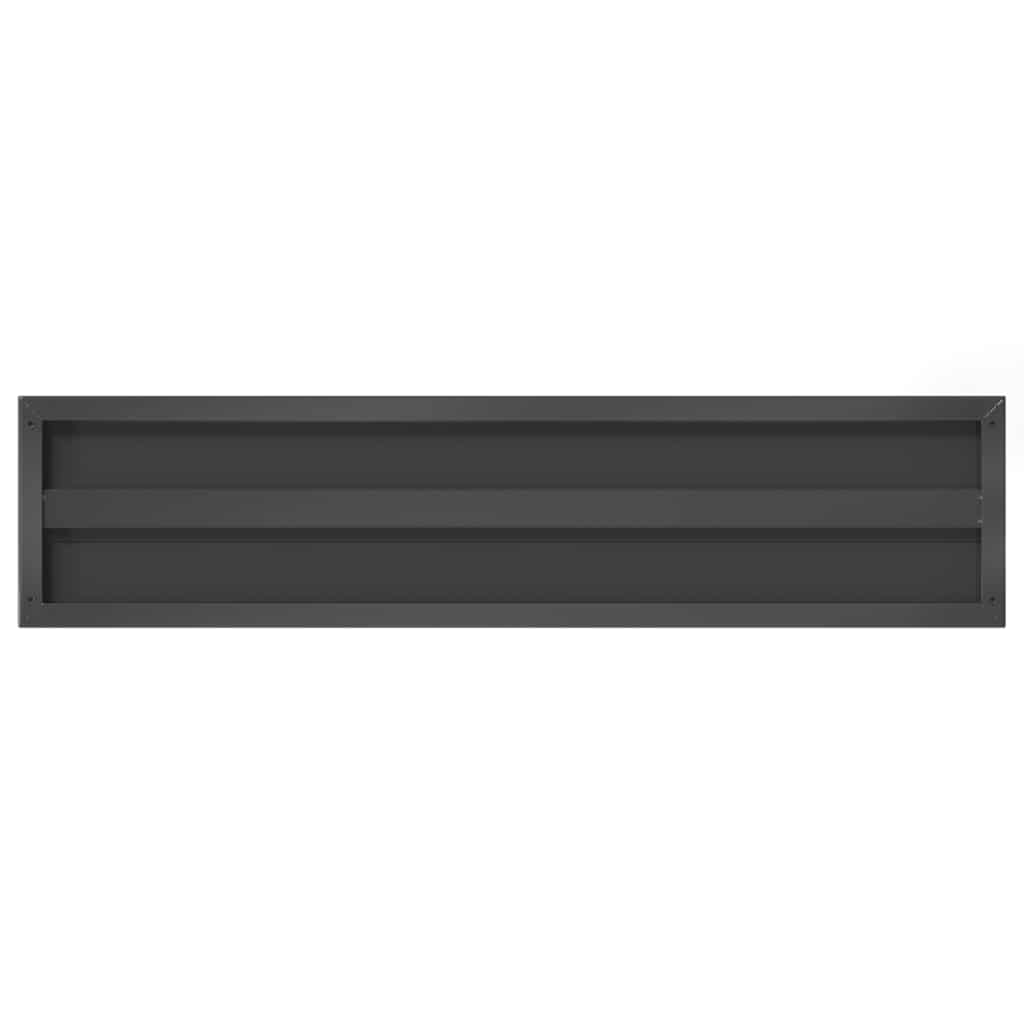 Prateleiras de parede 2pcs 100x23,5x3cm aço inoxidável prateado