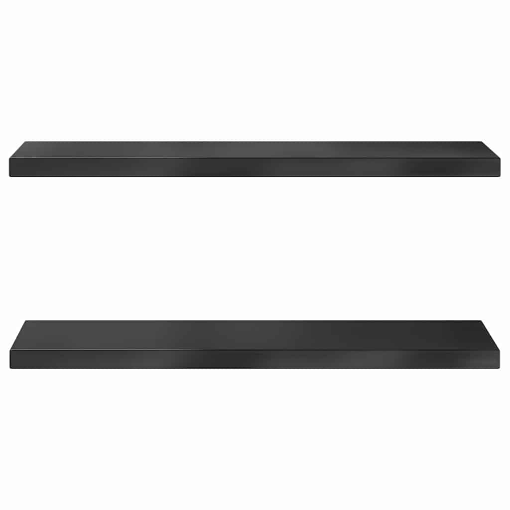 Prateleiras de parede 2 pcs 75x23,5x3cm aço inoxidável prateado