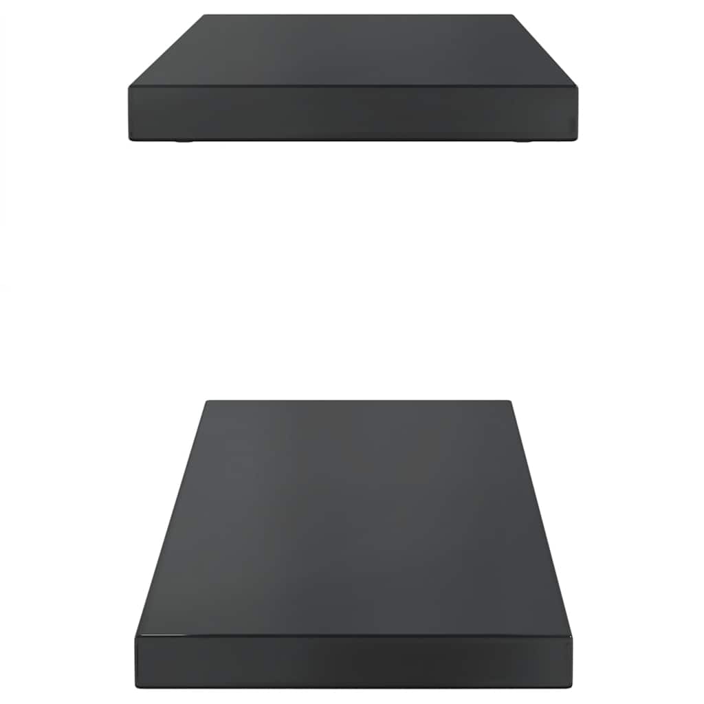 Prateleiras de parede 2 pcs 75x23,5x3cm aço inoxidável prateado