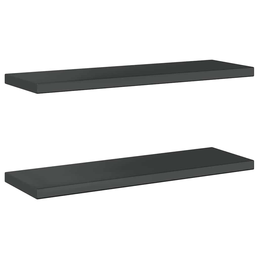 Prateleiras de parede 2 pcs 75x23,5x3cm aço inoxidável prateado