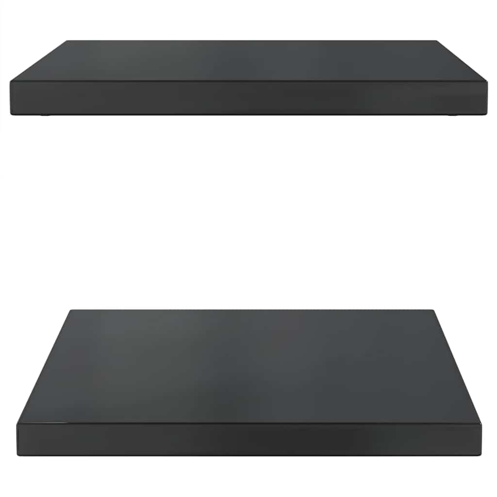 Prateleiras de parede 2 pcs 50x40x3 cm aço inoxidável prateado