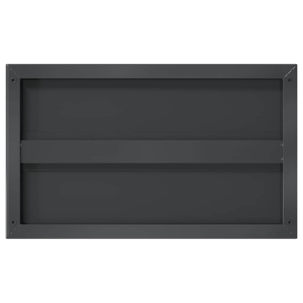Prateleiras de parede 2 pcs 50x30x3 cm aço inoxidável prateado
