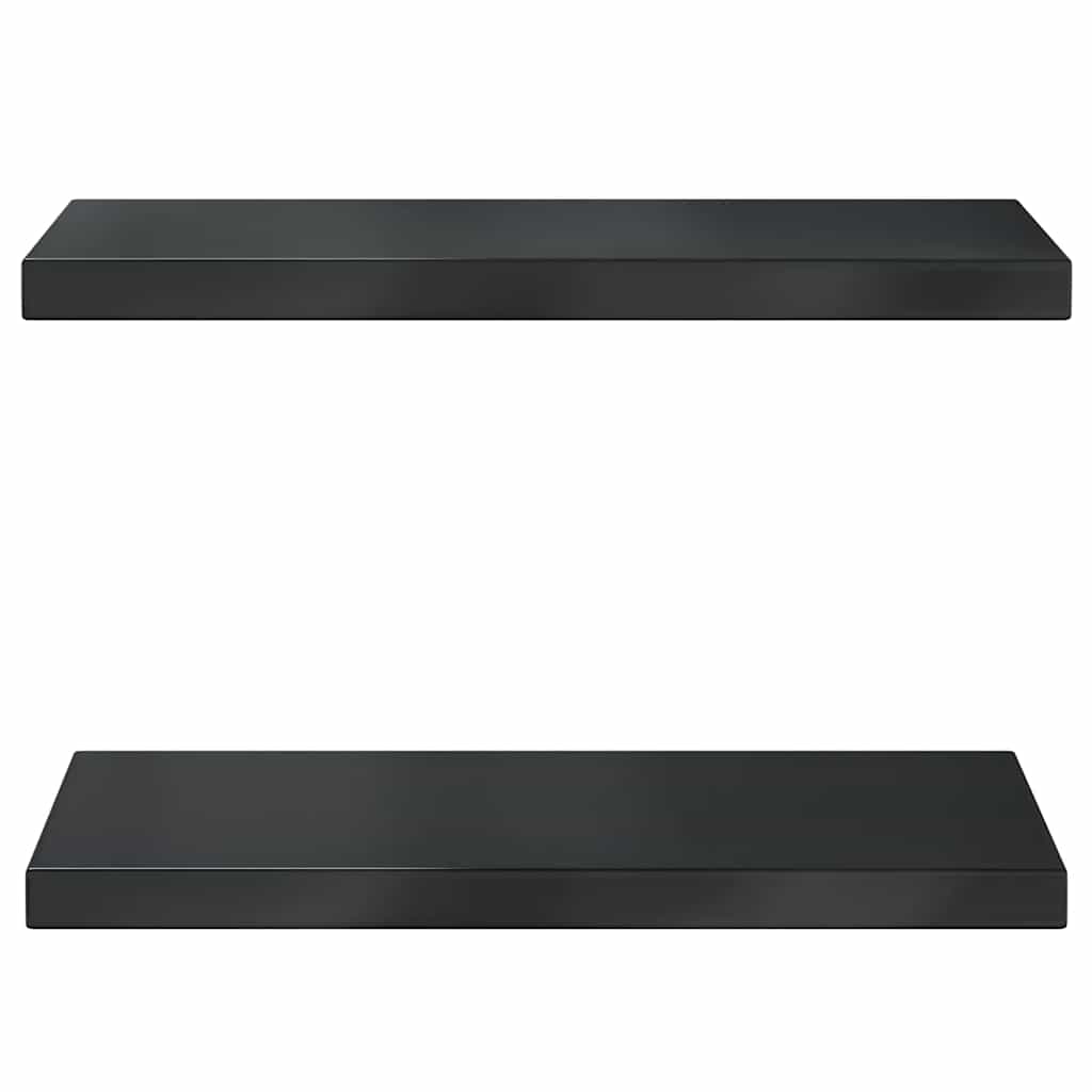 Prateleiras de parede 2 pcs 50x23,5x3cm aço inoxidável prateado
