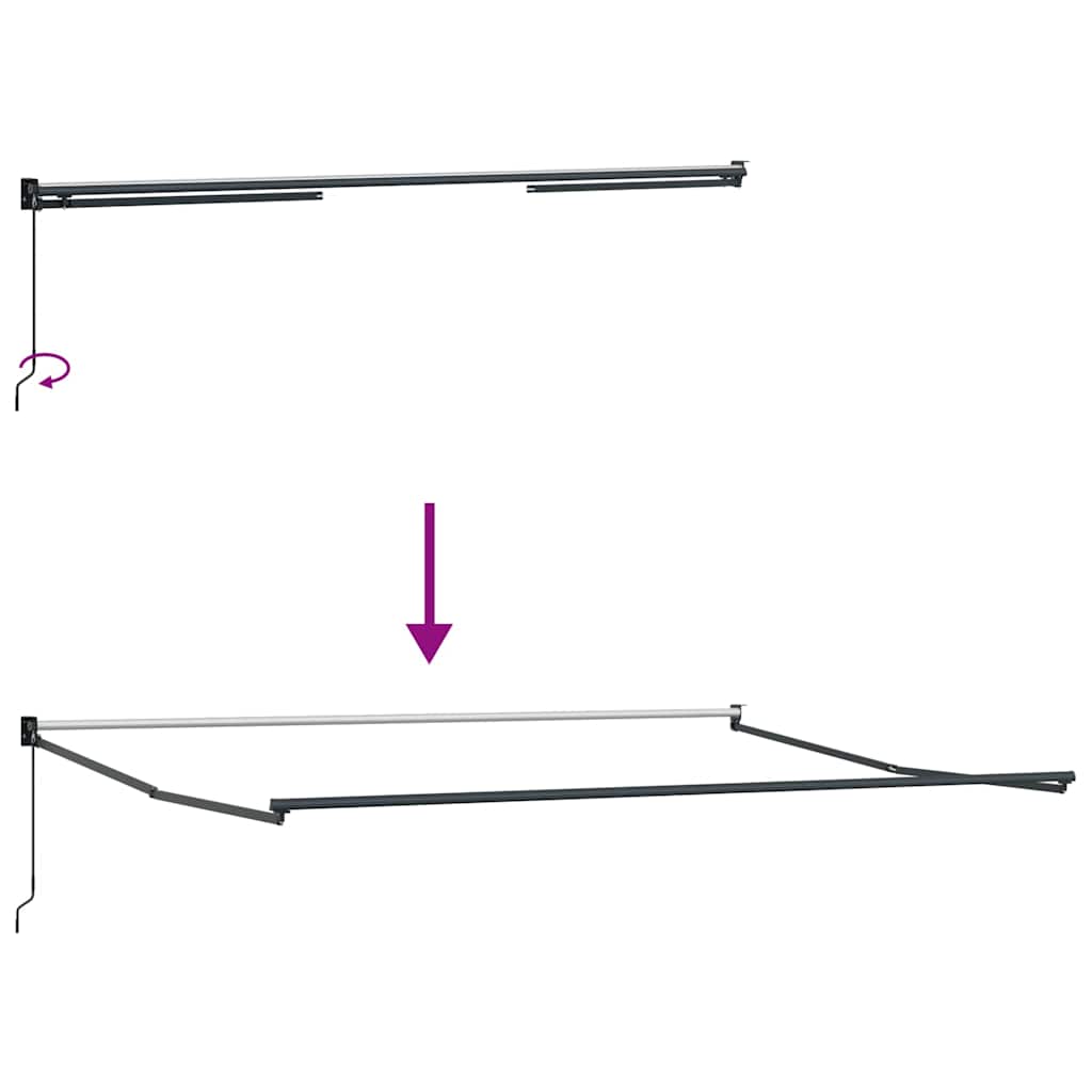 Toldo retrátil manual 400x300 cm bordô