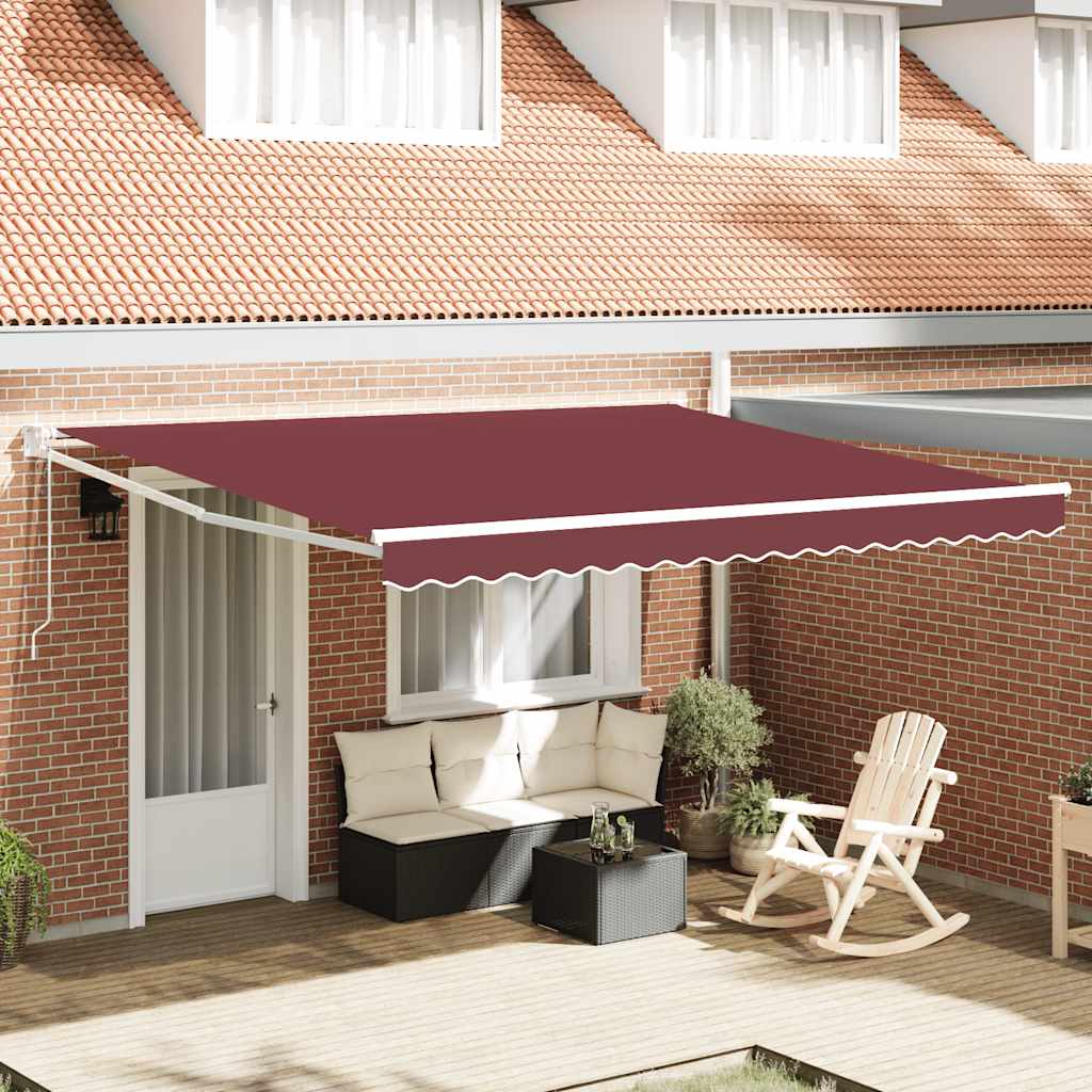 Toldo retrátil automático 400x300 cm bordô