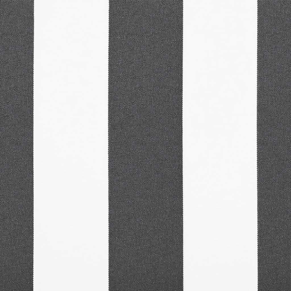 Toldo retrátil 4x3 m tecido e alumínio antracite e branco