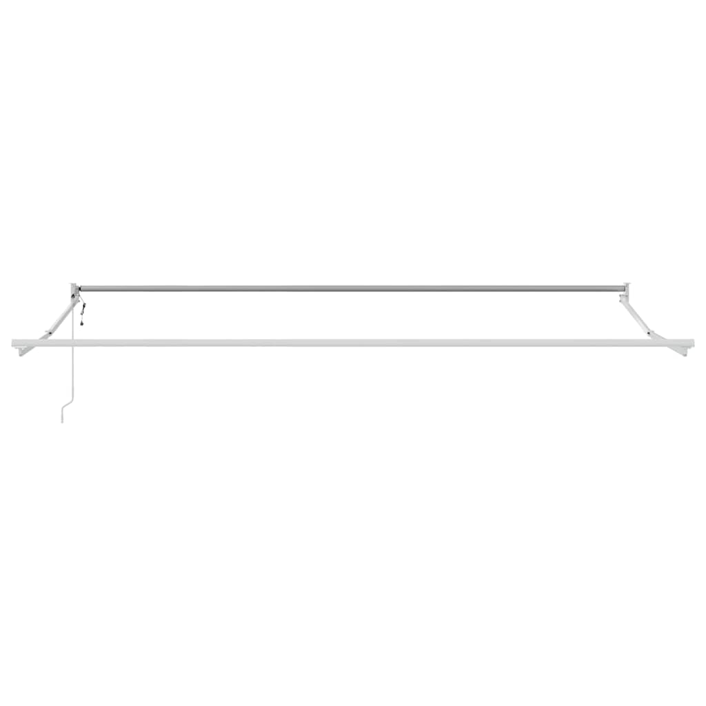 Toldo retrátil 4x3 m tecido e alumínio antracite e branco