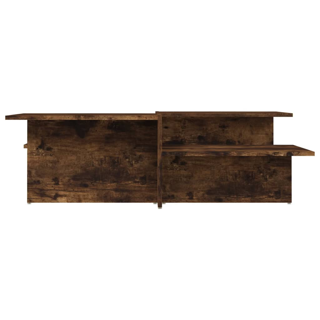 Mesas de centro 2 pcs derivados de madeira carvalho fumado