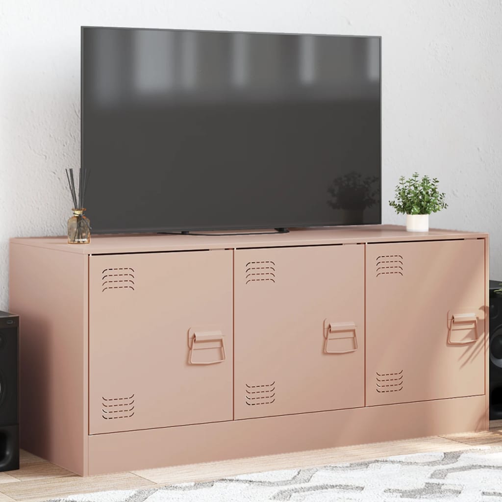 Móvel de TV 99x39x44 aço rosa