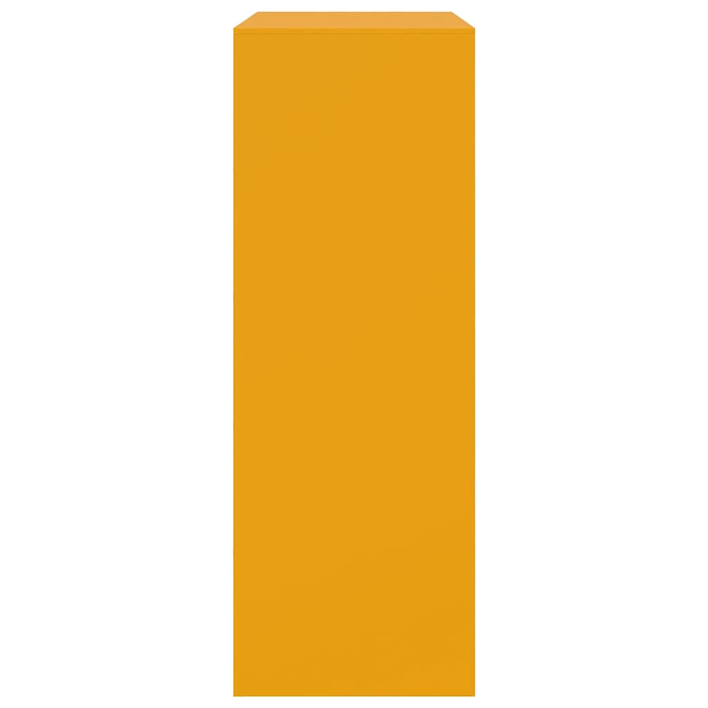 Aparador 67x39x107 cm aço amarelo mostarda