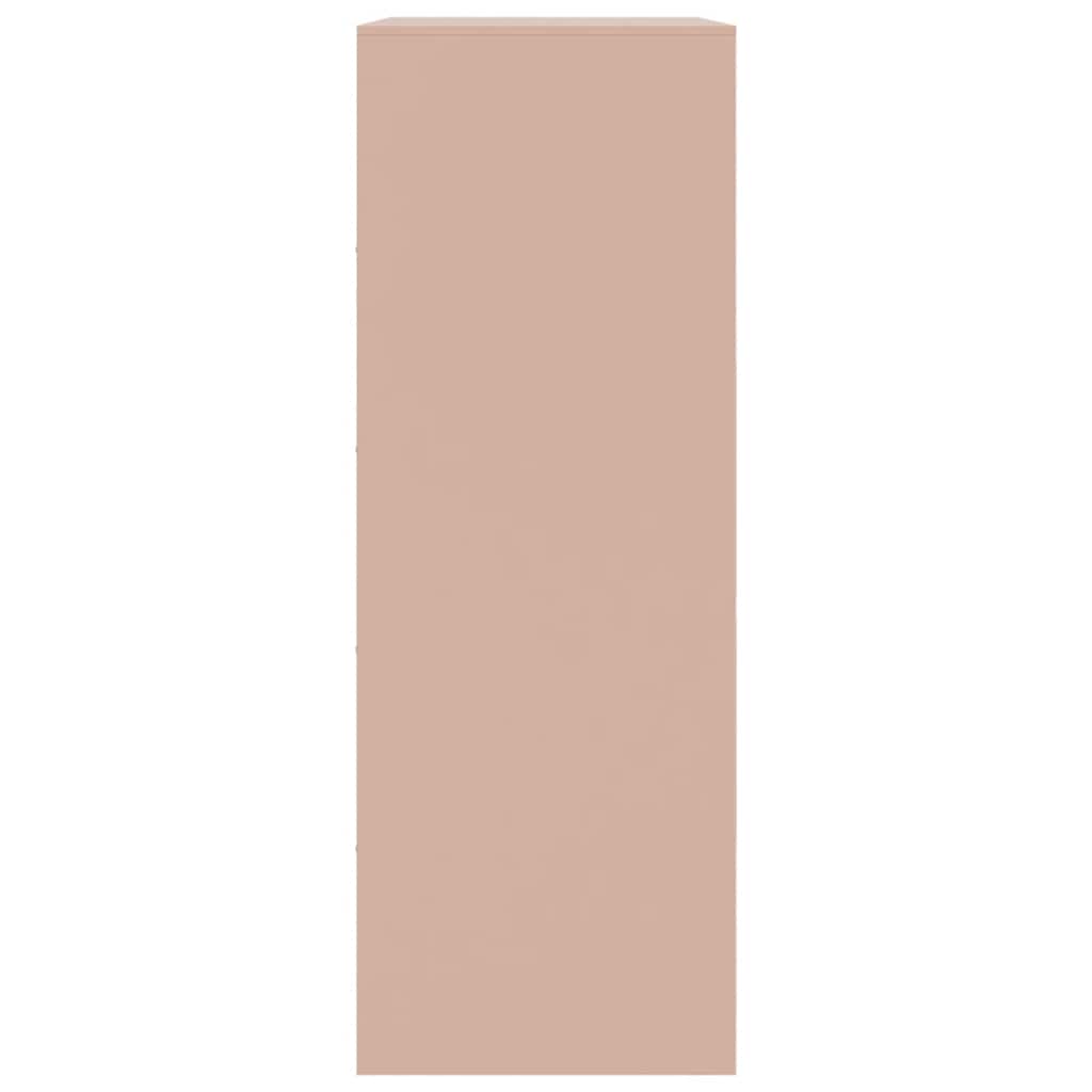 Aparador 67x39x107 cm aço rosa