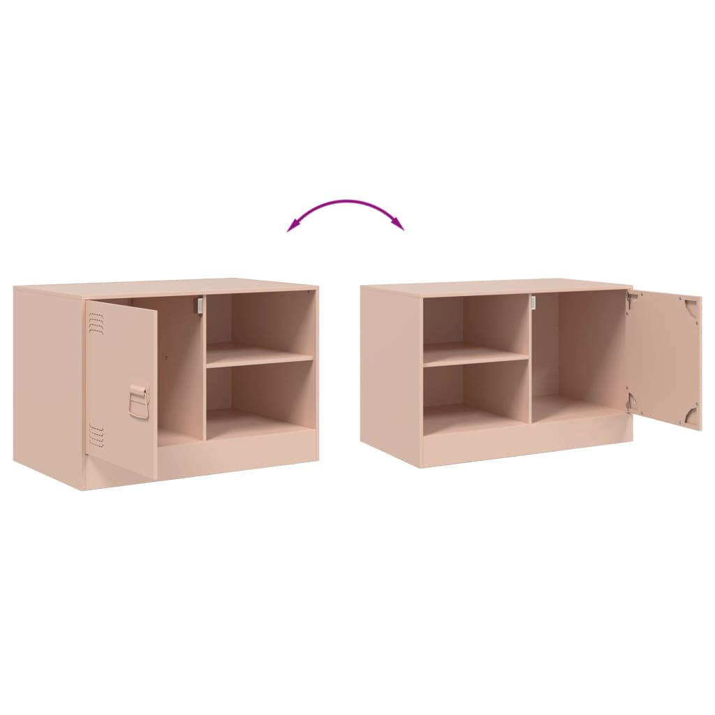 Móvel de TV 67x39x44 cm aço rosa