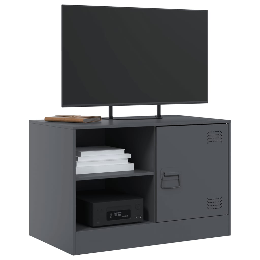 Móvel de TV 67x39x44 cm aço antracite