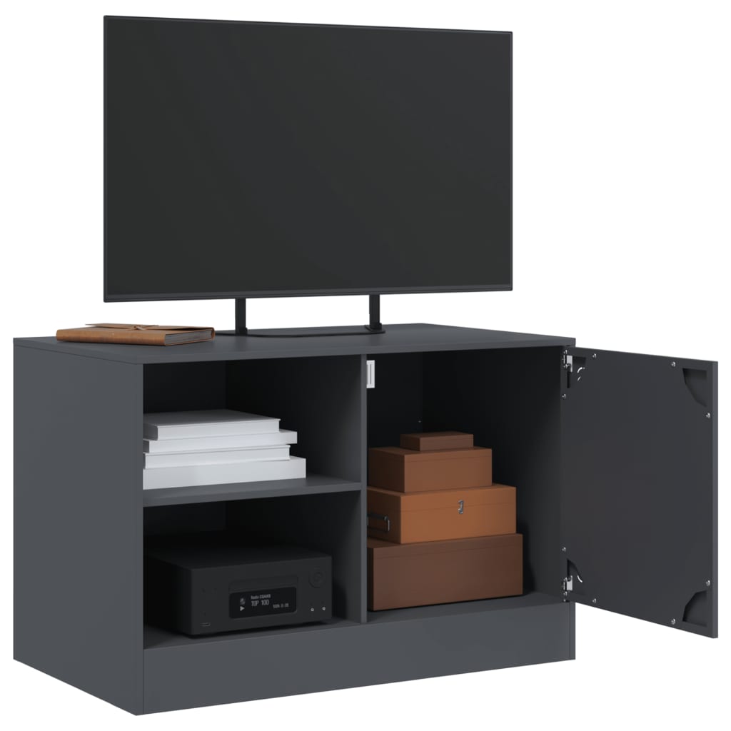 Móvel de TV 67x39x44 cm aço antracite