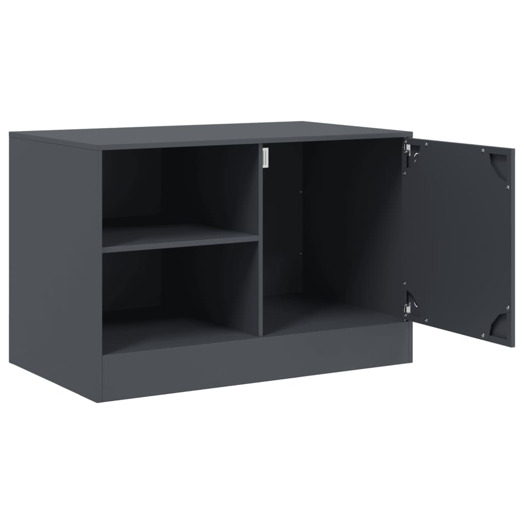 Móvel de TV 67x39x44 cm aço antracite