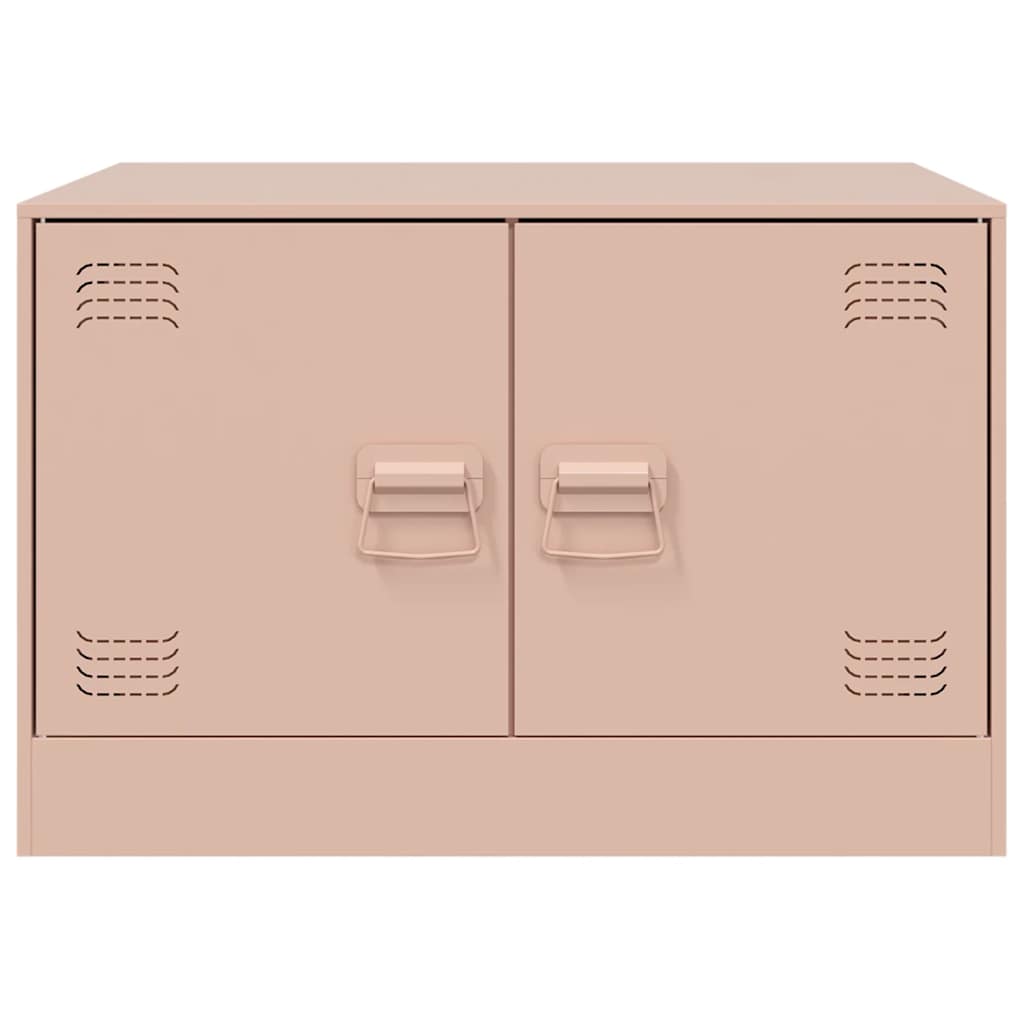 Mesa de centro 67x50x44 cm aço rosa