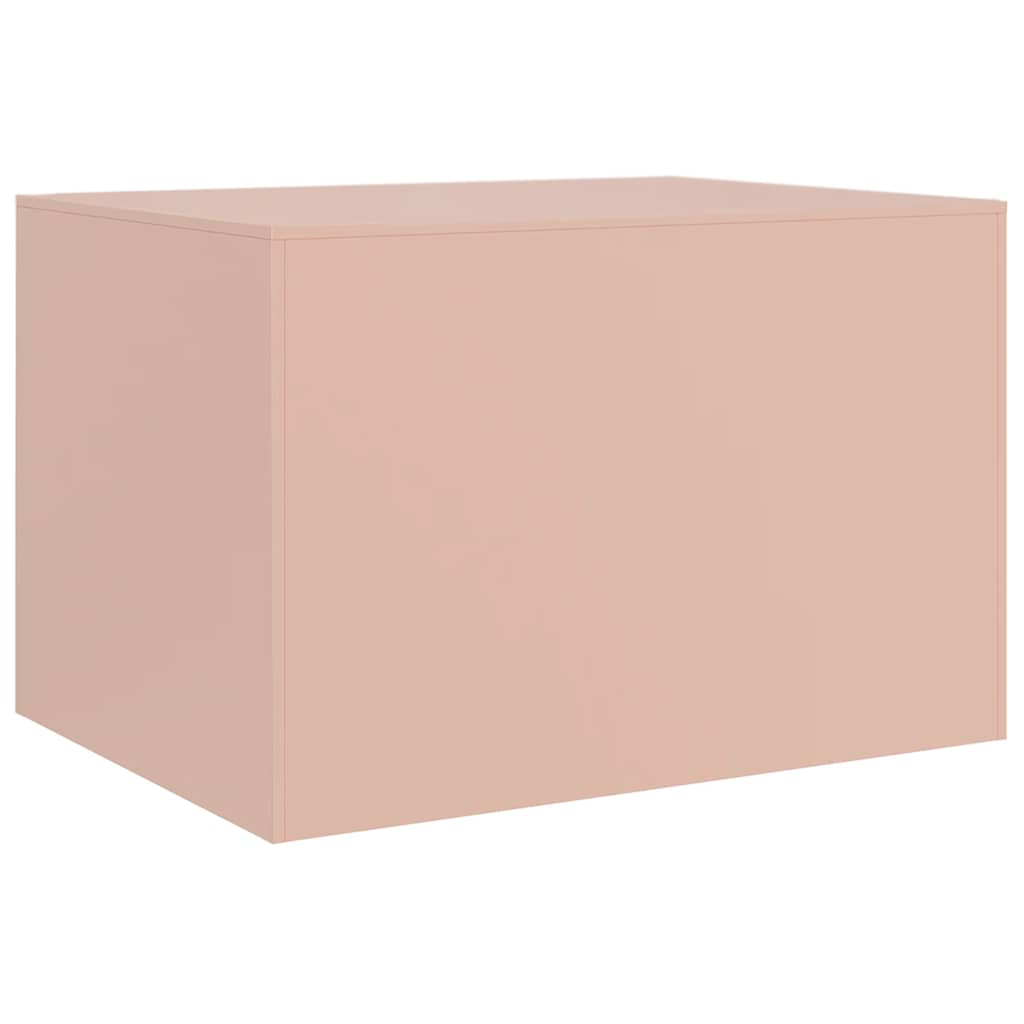 Mesa de centro 67x50x44 cm aço rosa
