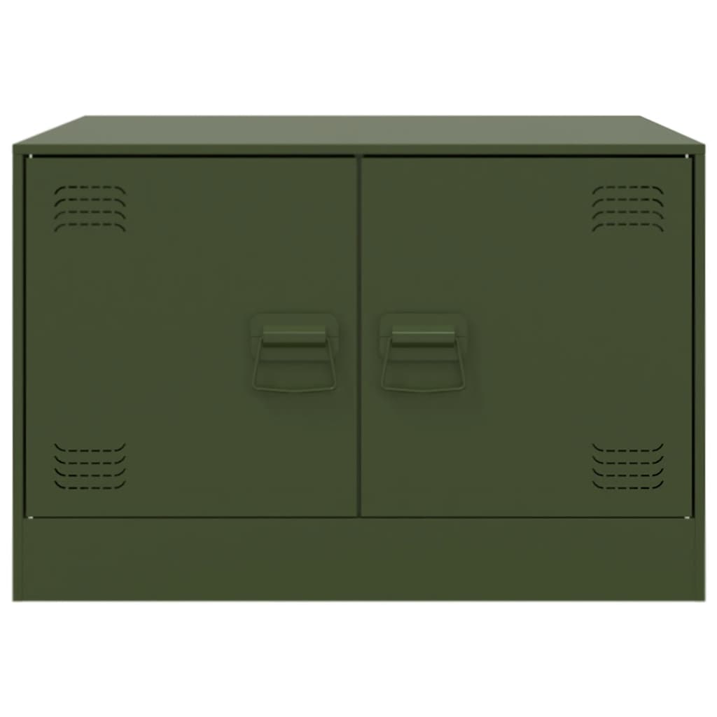 Mesa de centro 67x50x44 cm aço verde azeitona