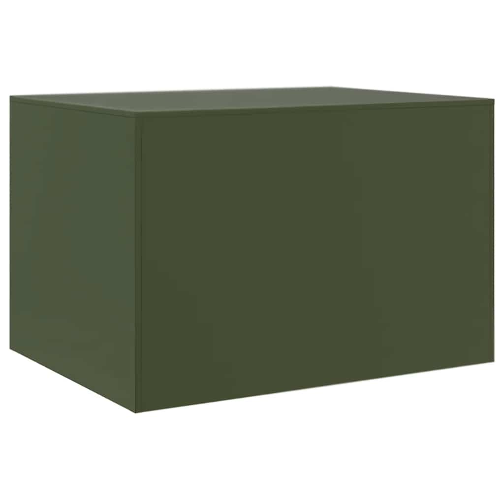 Mesa de centro 67x50x44 cm aço verde azeitona